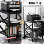 23.6"x23.6" Large Printer Stand with Adjustable Storage Shelf - Image 3
