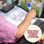 Lusso Gear Kids Travel Tray for Car - Road Trip Essentials for Kids - Car Seat Tray for Toddlers & Kids - for Airplane, Kids Travel Desk, Road Trip Activities (Purple Unicorns) - Image 6
