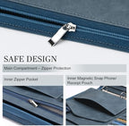 Leathario Portfolio Binder, Padfolio Organizer, 3 Ring Binder with Zipper - Image 5