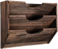 RattanView 3 Wall Wood File Organizer, Rustic Wood Holder by RattanView