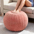 Hobestluk Round Pouf Foot Rest, Footstool,Light Pink by YourHomeDeservesMore