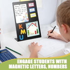 Magnetic Display Board - Desktop Metal Memo Board for Notes & Photos, 11x9.8 Inch Small Black Magnetic Bulletin Board, Includes Clips for Office, Room Decor (9.8 * 13.7inch, Count, 3) - Image 6