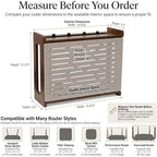 Jacob & Lane Decorative WiFi Box Hider - Bamboo Router and Modem Storage - Wall Mountable Wooden Shelf to Hide Router Modem Box with Cable Management (Up to 11" Tall) (Espresso) - Image 3