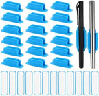 PATIKIL Adhesive Pen Holders, 48 Pack Silicone Flexible, Blue by PATIKIL