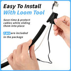 Oleitodh 80 ft 1 in OD Split Wire Loom Tubing, with 50 Ties & Tool - Image 6