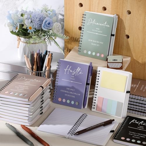 40 Pcs Motivational Inspirational Notebook Bulk with Notes Pen,Morandi - Image 4