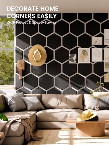Fluxynara 8-Pack Hexagon Felt Bulletin Board Tiles, Black-1 - Image 4
