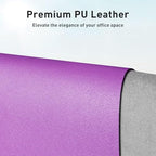 Aothia Faux Leather Desk Mat – Large Mouse Pad, Non-Slip PU Leather Blotter, Waterproof Writing Surface for Office and Home (Iris Violet, 47.2" x 23.6") - Image 2