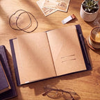 Eaasty Leather A5 Travelers Journal Notebook Cover, Dark Purple - Image 4