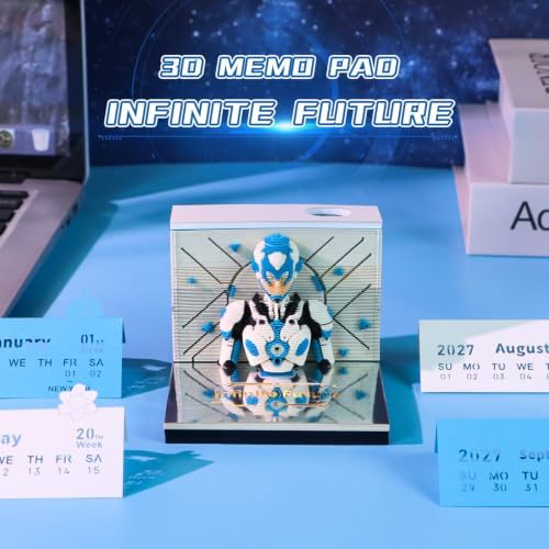 3D Memo Pad, 3D Calendar 2027, Time Piece Calendar, Tear-Off Calendars 2027, 3D Paper Carving Art Memo Pad, Art Carving Sticky Notes for Office Home Gifts Ornaments (Infinite Future) - Image 2