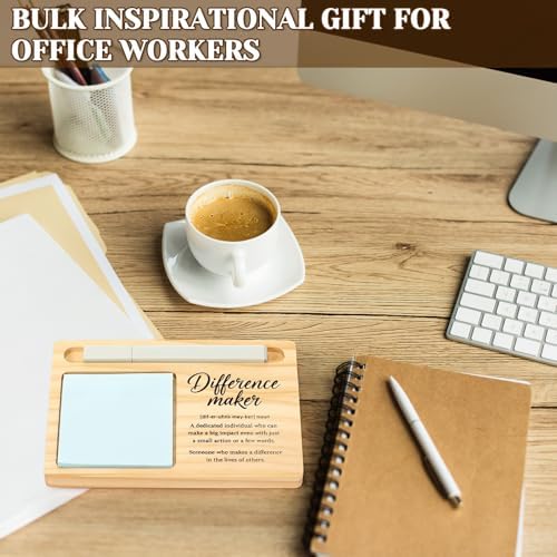 10 Pcs Back to School Teacher Appreciation Gifts Bulk Wooden Sticky Note Holder Motivational Thank Your Gift Inspirational Sticky Notes for Teacher Back to School (Difference) - Image 5
