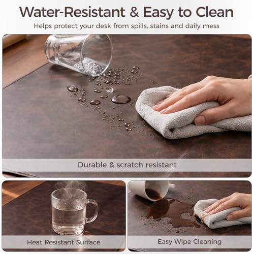 Magnetic Desk Mat System with Wrist Support 80×40cm, Premium Leather Desk Pad with Magnetic Accessories, Waterproof Non-Slip Desk Organizer for Office & Gaming - Image 4