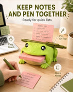 Note Toad Desk Organizer Sticky Note Holder, Frog with 3 Writing Guides - Image 5