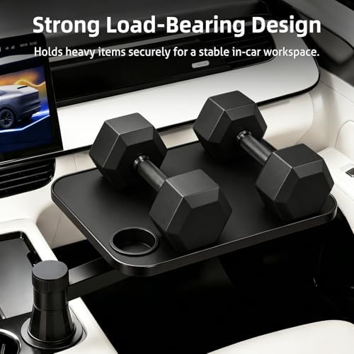 360° Rotating Car Desk Tray for Laptop & Food, Fits Tesla Model Y/3/S - Image 3