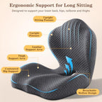 Ergonomic Seat Cushion with Back Support, Black - Image 5