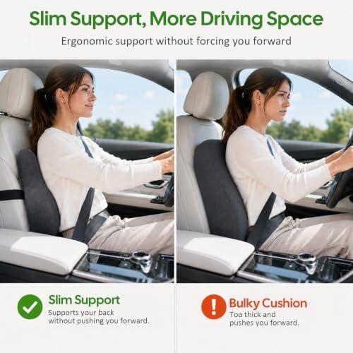 Slim Lumbar Support Pillow for Car Seat and Office Chair - Image 6