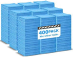 TEAWOO Blue Microfiber Towels Bulk-400 Pack, Cleaning Cloths Bulk by TEAWOO