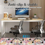 Office Chair Mat for Hardwood Floor, 36"x48" Desk Chair Mats for Rolling Chair Easy to Clean, Anti-Slip Floor Protector Rug Easy Glide Desk Computer Chair Mat for Hard Floor Home Office(Colorful) - Image 4