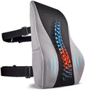 TULARIS Extra Dense Lumbar Pillow with Double Adjustable Straps - Ergonomic Lumbar Support Pillow for Office Chair, Car, Couch Firm Back Support for Lower Back & Spine Pain Relief Memory Foam Cushion by Tularis