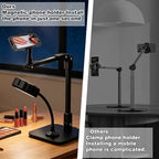 Overhead Phone Stand with Rechargeable Light & Magnetic Holder for Nail Art - Image 2