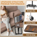 Portable Rolling Over Bed Laptop Desk, Adjustable Height and Tilt for Home - Image 4