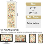 DUKINO 2x6 Hallway Runner Rug, Washable Kitchen Rugs Non Slip, Beige Yellow - Image 2