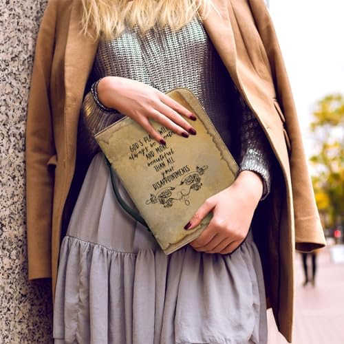 Classic Bible Cover for Women Girls Large PU Leather Bible Carrying Case Bag Scripture Book Bag Protective Stylish Church Carrying Bag, Brown - Image 5