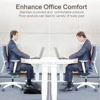 Auslar Foot Rest Under Desk at Work, Ergonomic Desk Footrest with Massage - Image 3
