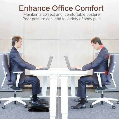 Auslar Foot Rest Under Desk at Work, Ergonomic Desk Footrest with Massage - Image 3