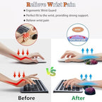 Large Desk Pad Set with Keyboard Wrist Rest & Mouse Wrist Support - Image 3