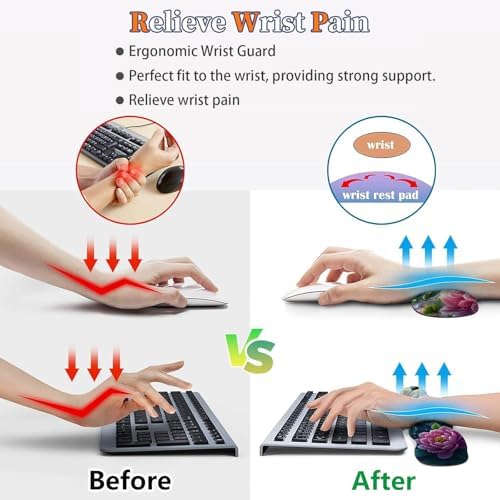 Large Desk Pad Set with Keyboard Wrist Rest & Mouse Wrist Support - Image 3