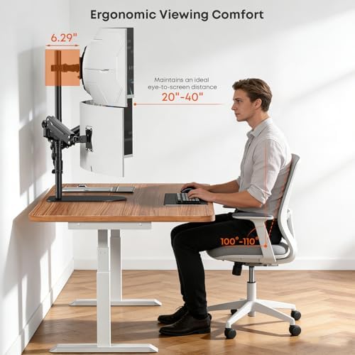 PUTORSEN Freestanding Triple Monitor Stand, Up to 49", Holds 44 lbs - Image 7