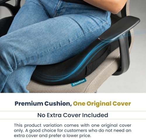 Cooling Seat Cushion for Tailbone Pain Relief, X Large Office Chair Cushion - Image 3