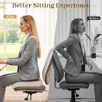 TranquilRelax XL Memory Foam Seat Cushion for Office Chair, Khaki - Image 5