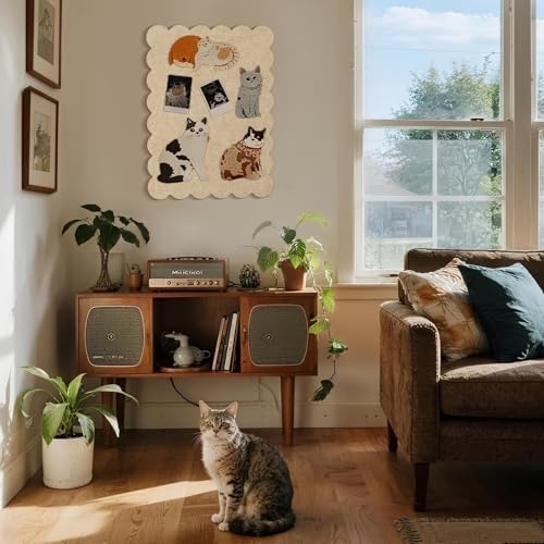 Scalloped Bulletin Board 24x18 inches, Decorative Felt Pin Board for Wall - Image 6