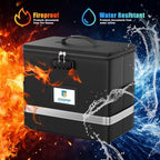 Fireproof File Box with Lock, 5200℉ Document Organizer, Black - Image 2
