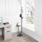 JIAYUEJU Coat Rack Freestanding with Table for Entryway (Black) - Image 4