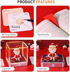 2027 3D Paper Carving Desk Calendar With LED Light (Panoramic Santa Claus) - Image 6