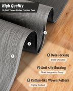 Modkin Extra Large Office Chair Mat for Hardwood Floor, 50" x 63", Grey - Image 4