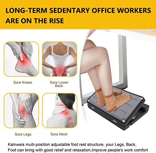 Adjustable Under Desk Foot Rest & Leg Rest Massage Office Footrest - Image 6