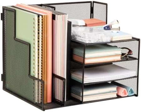 Mind Reader Metal Mesh Desk Organizer, Black by MindReader