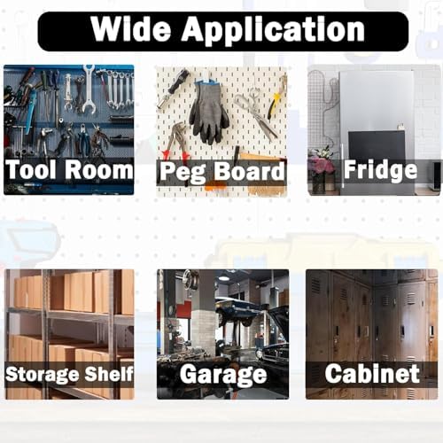 Heavy Duty Storage Magnetic Utility Hooks, Large Garage Magnet Hooks with Anti-Slip Coating for Metal Cabinet,Pegboard,Garage Shelve,Garden Tools(4Pack) - Image 7