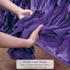 Leegleri Purple Tulle Curly Willow Table Skirt for Little Mermaid Party Baby Shower,Tutu Ruffle Rectangle Table Skirts (L 9(ft)*H 30in Table Skirt) - Image 3