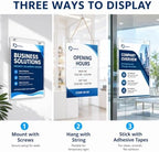Daofary Acrylic Wall Sign Holder 8.5 x 11, 18 Pack Wall Mount,3-Way Install - Image 2
