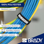 BradyGrip Authentic (M21-750-414) Print-on Hook Labels with Ribbon Featuring Velcro® Brand Hook for M21 Printers - 0.75" - Image 3