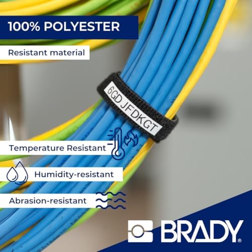 BradyGrip Authentic (M21-750-414) Print-on Hook Labels with Ribbon Featuring Velcro® Brand Hook for M21 Printers - 0.75" - Image 3