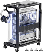 Adjustable Computer Tower Stand - 23.03"-28.3"H PC Holder Cart by AnikSunnyDirect
