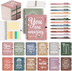 Sprial Notebooks with Pens Bulk, 48 Pack, 5.5 x 4.7 Inch, Boho by Culudea