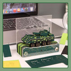 HOTOYMDS3D Calendar 2027,3D Desk Calendar 2027,3D Art Calendar Memo Pad 2027,Armored Vehicles Desktop Decoration,Tear-Away 3D Paper Art Notepad,Christmas Gift,New Year Gift/paper sculpture calendar (Armored Vehicles) - Image 2