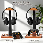 Headset Stand with Gaming Controller Holder, Headphone Stand with Storage Base, Gaming Accessories for Desk Organizer, Gamer Gift for Men Teens - Image 3